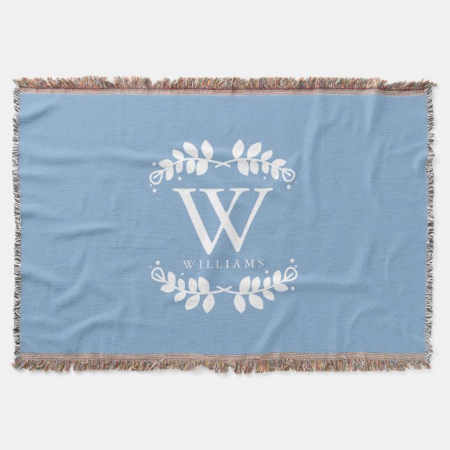 Light Blue Monogram Decke (Vorderseite)