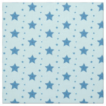 Light Blue Nautical Star Baumwollstoff von Yard
