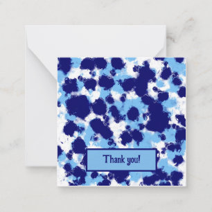 Light Blue, Navy und White Abstrakt Mitteilungskarte