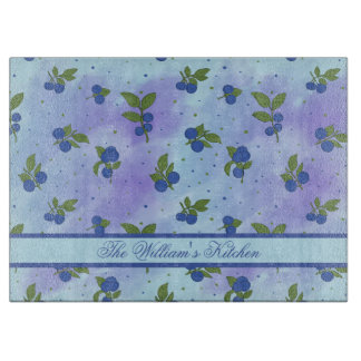 Light Blue Niedlich Blueberry Muster Schneidebrett