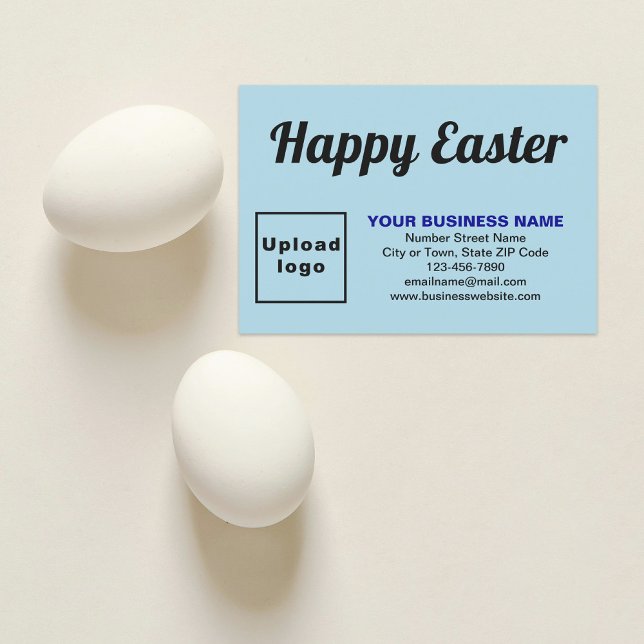 Light Blue Oaster Business Flat Grußkarte Karte (Light blue Easter business flat greeting card)