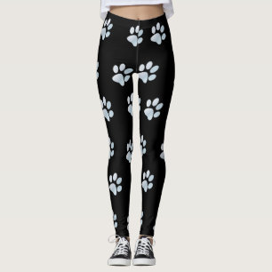 Light Blue Paw Prints Leggings
