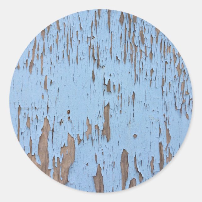 Light Blue Peeling Paint Runder Aufkleber (Vorderseite)