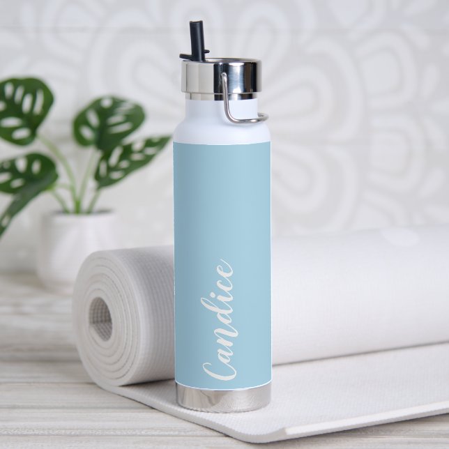 Light Blue Personalisiert Wedding Bridesmaid Trinkflasche (Yoga)