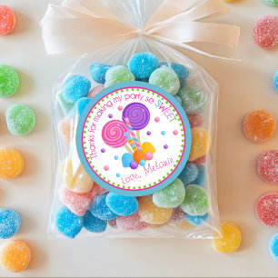 Light Blue Pink Sweet Shop Geburtstag Gefallen Runder Aufkleber