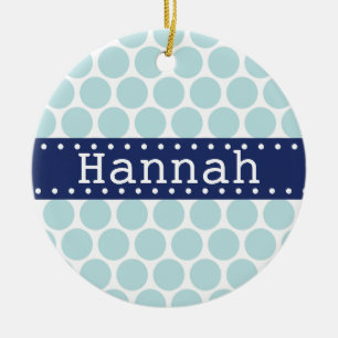Light Blue Polka Dot Pattern Blue Banner Keramikornament