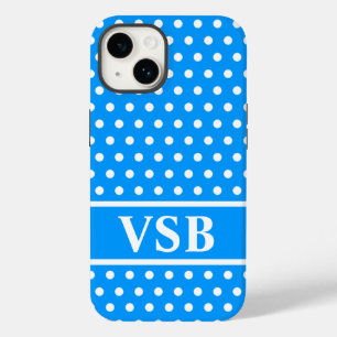 Light Blue Polka Dots Case-Mate iPhone 14 Hülle