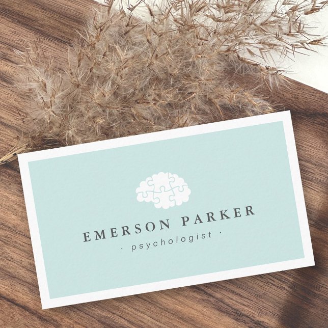 Light blue psychologist psychiatrist counselor visitenkarte (Von Creator hochgeladen)