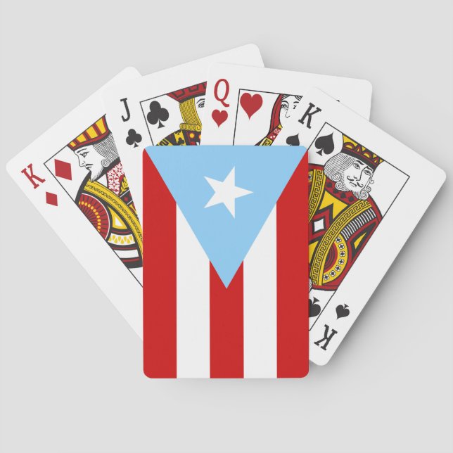 Light Blue Puerto Rican Flag Spielkarten (Rückseite)
