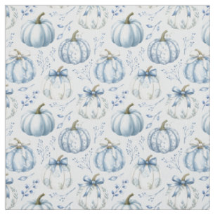 Light Blue Pumpkin Pattern - Stoff