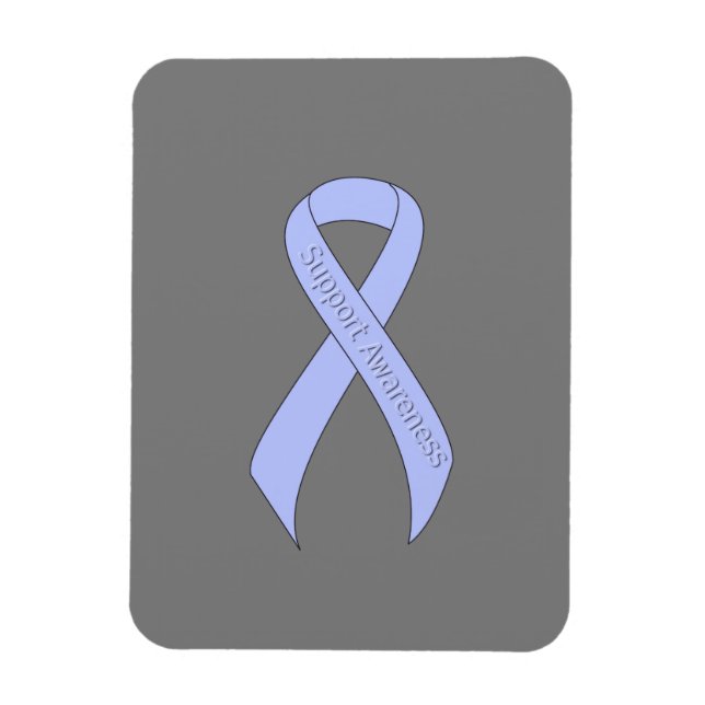 Light Blue Ribbon Support Awareness Magnet (Vertikal)