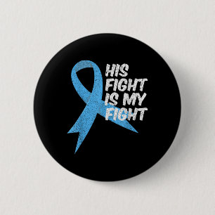 Light Blue Ribbon Support Warrior Prostatakrebs Button