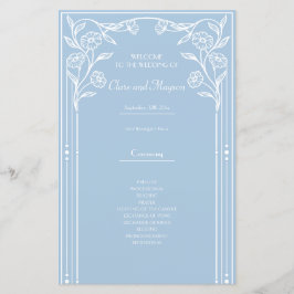 Light Blue Romance und Vintage Wedding Programme