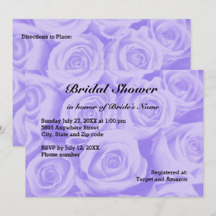 Light Blue Rose Background Brautparty laden ein Einladung