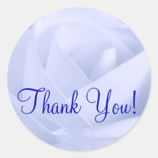 Light Blue Rose, danke! Runder Aufkleber