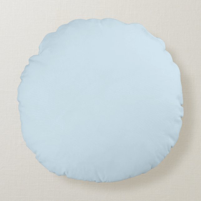 Light Blue Round Pillow Rundes Kissen (Vorderseite)