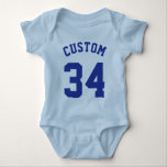 Light Blue & Royal Baby | Sports Jersey Design Baby Strampler<br><div class="desc">Light Blue & Royal Blue Baby | Sports Jersey Design ・ Baby Sports Bodysuit</div>