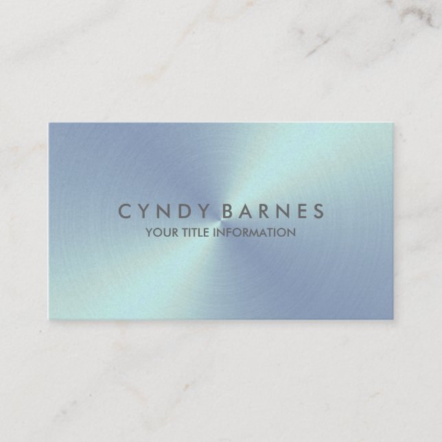 Light Blue Sheen Business Card Visitenkarte (Vorderseite)