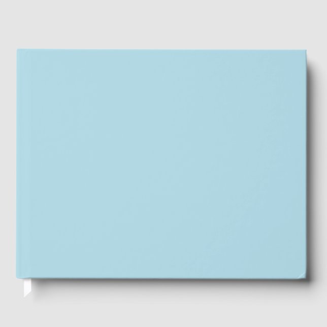 Light Blue Solid Color Gästebuch (Vorderseite)
