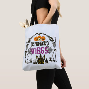 Light Blue Spooky Vibes Halloween Tasche