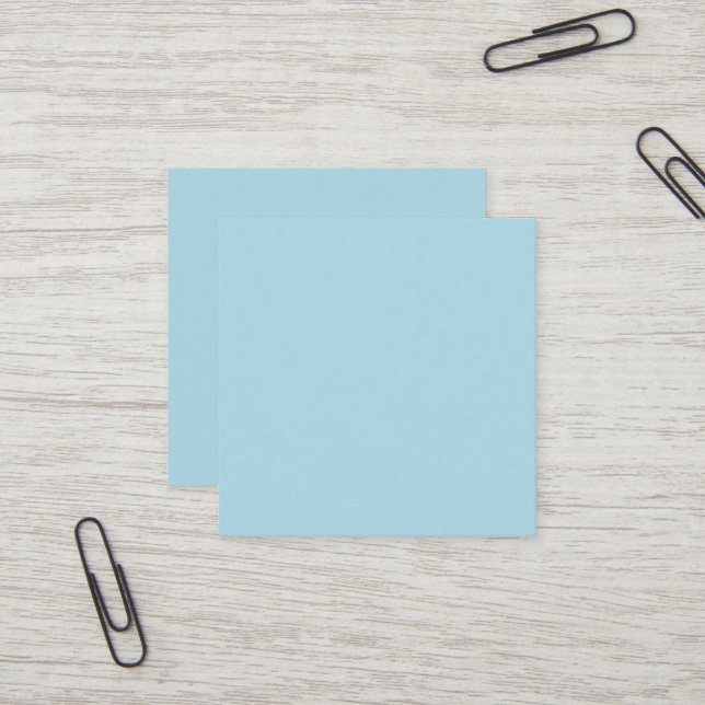 Light Blue Square Business Card Quadratische Visitenkarte (Vorderseite/Rückseite Beispiel)