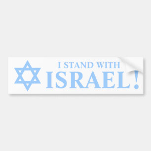 Light Blue Star of David Pro I Stand With Israel Autoaufkleber