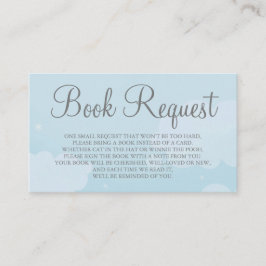 Light Blue Star Sky Book Request Card Visitenkarte