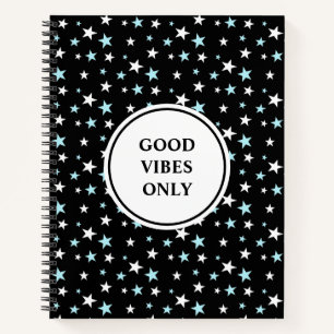 Light Blue Stars auf Navy Blue Notebook Notizbuch