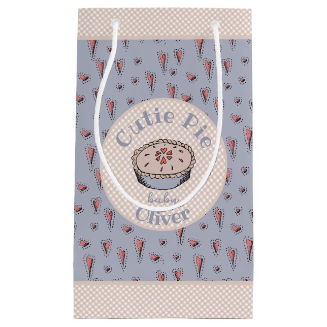 Light Blue Süsse Pie Baby Boy Kleine Geschenktüte (Vorderseite)