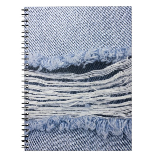 Light Blue Torn Jeans Texture Notizblock (Vorderseite)