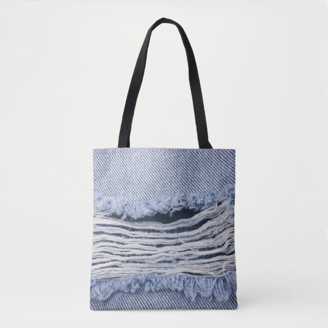 Light Blue Torn Jeans Texture Tasche (Vorderseite)