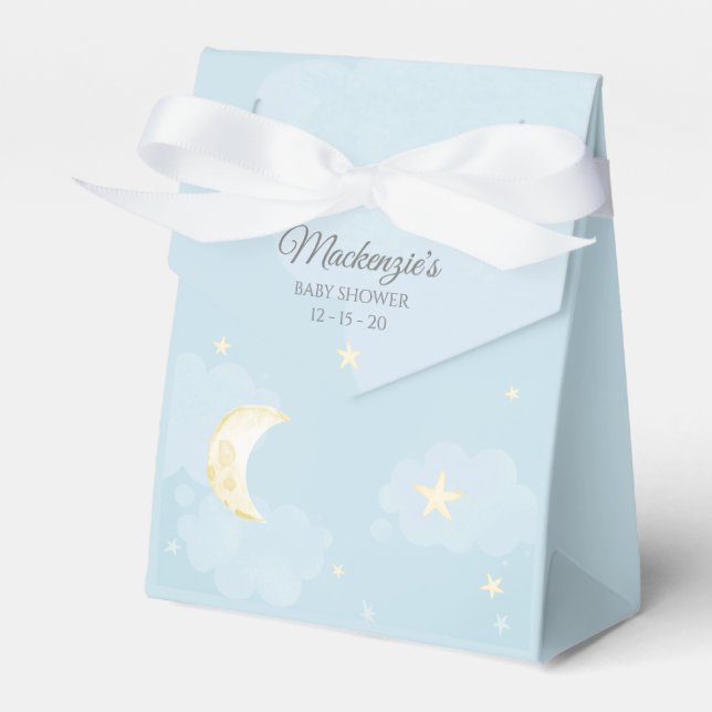 Light Blue Twinkle Little Star Sky Baby Dusche Geschenkschachtel (Vorderseite)