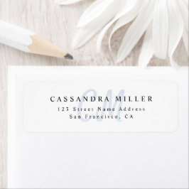 Light Blue Two Letter Monogram Name Rücksendeadres