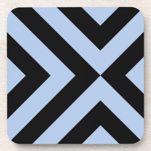 Light Blue und Black Chevrons Getränkeuntersetzer