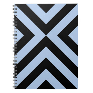 Light Blue und Black Chevrons Notizblock
