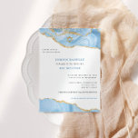 Light Blue und Gold Glitzer Agate, Bat Mitzvah Einladung<br><div class="desc">Dieses moderne Design besticht durch einen schönen Rahmen und Ihren eigenen Text. Fügen Sie den Text mithilfe des Vorlagenformulars hinzu. Die erweiterten Editiermenüs,  auf die Sie durch die Option "Weitere Anpassung" zugreifen können,  ermöglichen Ihnen,  die Schriftart,  Farben und Layout zu ändern.</div>