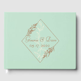 Light Blue und Tan Elegant Wedding Guest Book Gästebuch
