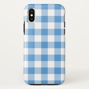 Light Blue und White Buffalo Kariert iPhone X Case