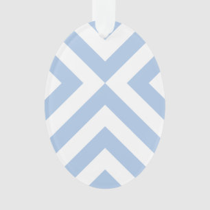 Light Blue und White Chevrons Ornament