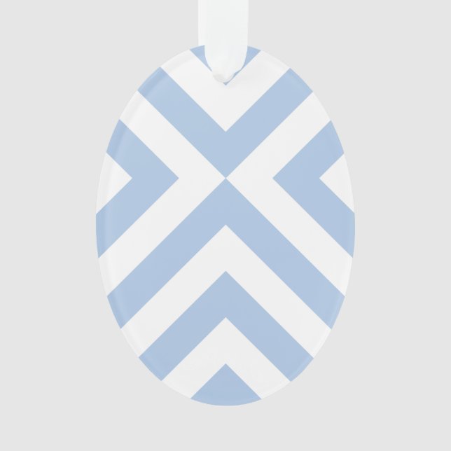 Light Blue und White Chevrons Ornament (Vorderseite)