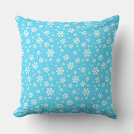 Light Blue und White Christmas Snowflakes Muster Kissen