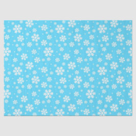 Light Blue und White Christmas Snowflakes Muster Seidenpapier
