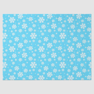 Light Blue und White Christmas Snowflakes Muster Seidenpapier