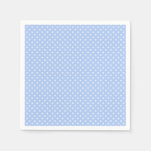 Light Blue und White Dot Napkins Serviette