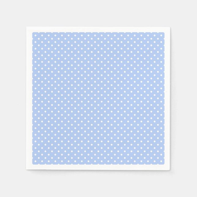 Light Blue und White Dot Napkins Serviette (Vorderseite)