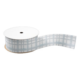 Light Blue und White Kariert Ripsband