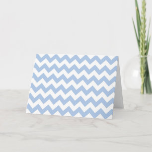 Light Blue und White Zigzag Dankeskarte