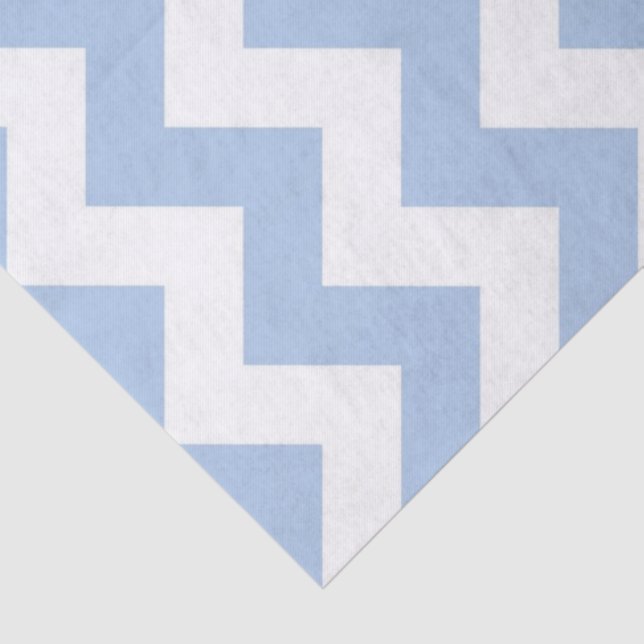 Light Blue und White Zigzag Seidenpapier (Detail)