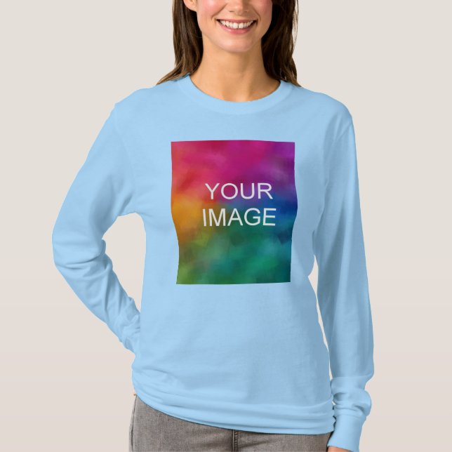 Light Blue Upload Ihr Foto in den Online Shop für  T-Shirt (Vorderseite)