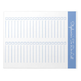 Light Blue Vertical 8.5x11 Two Column Checklist Notizblock